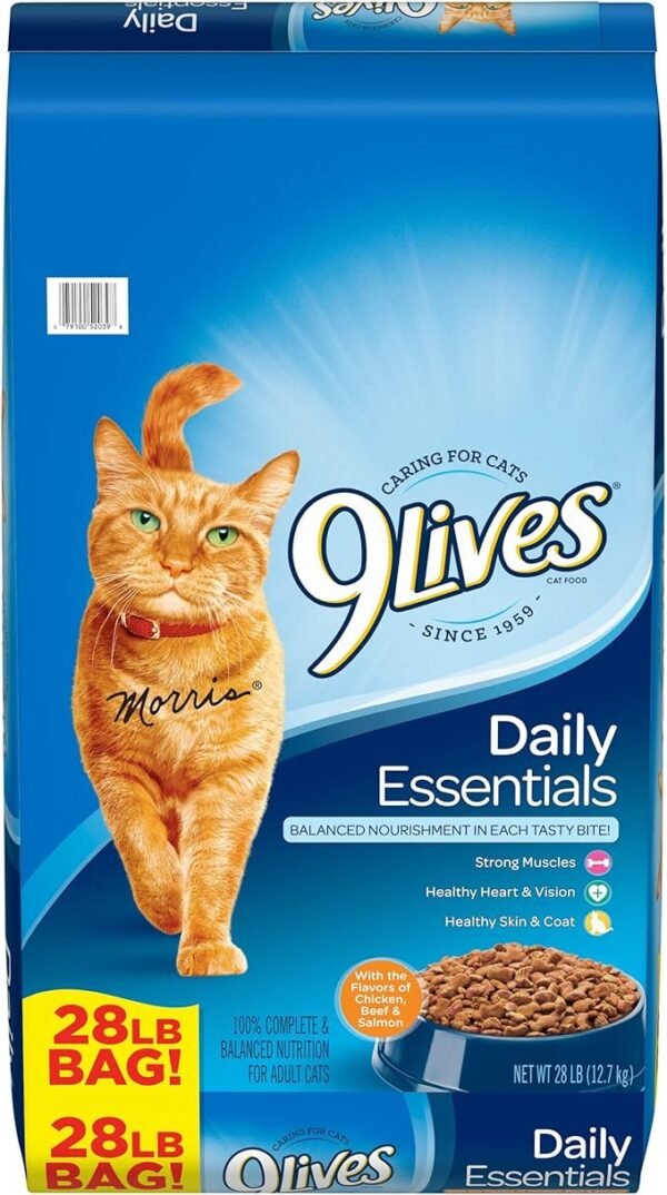 9Lives Daily Essentials Dry Cat Food, 28 Pound Bag